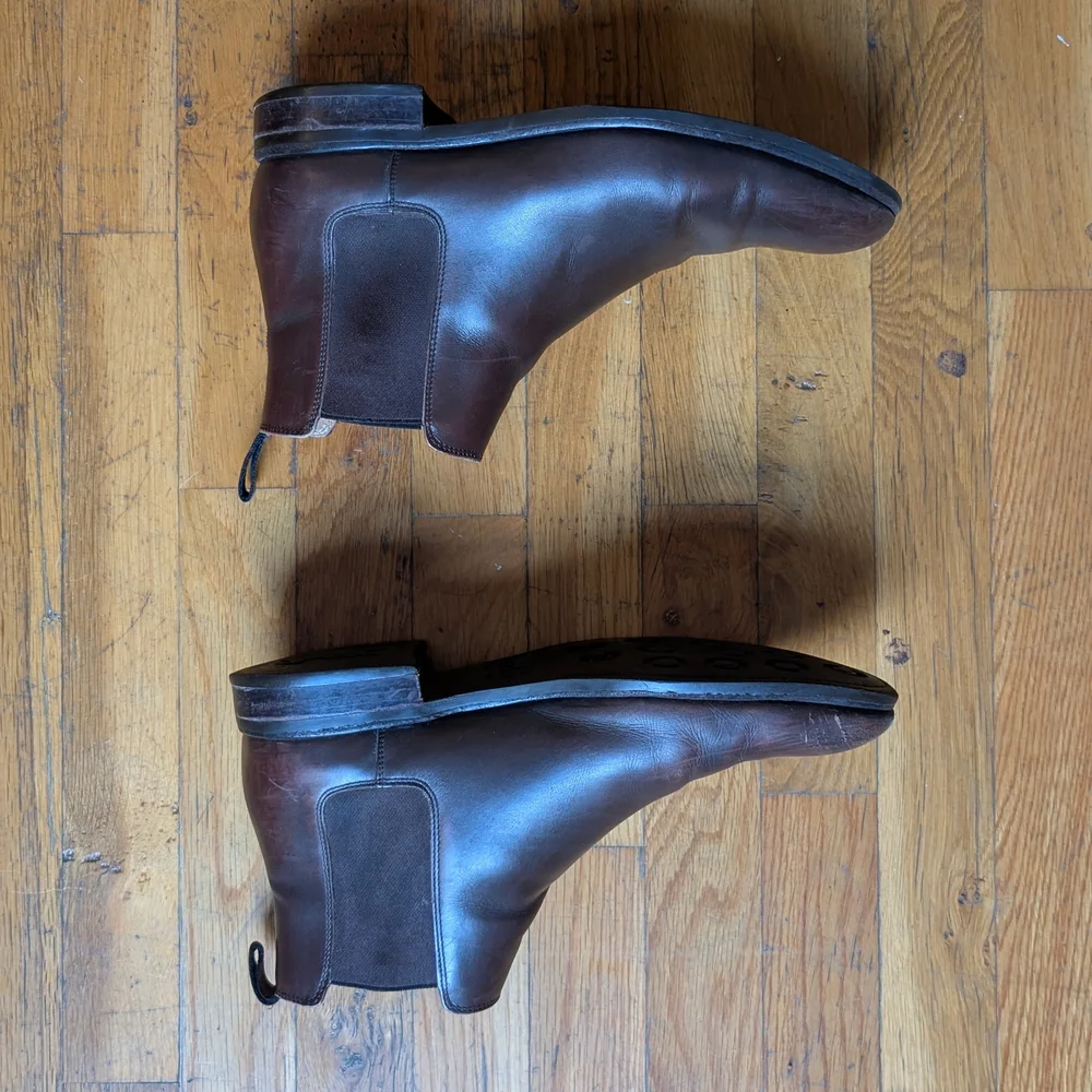 Men's Brown Leather Chelsea Boots - Classic Slip-On Style